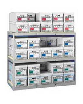 Tennsco Banker Box Storage Shelving