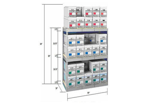 Tensco Z Line Banker Box Storage Shelving